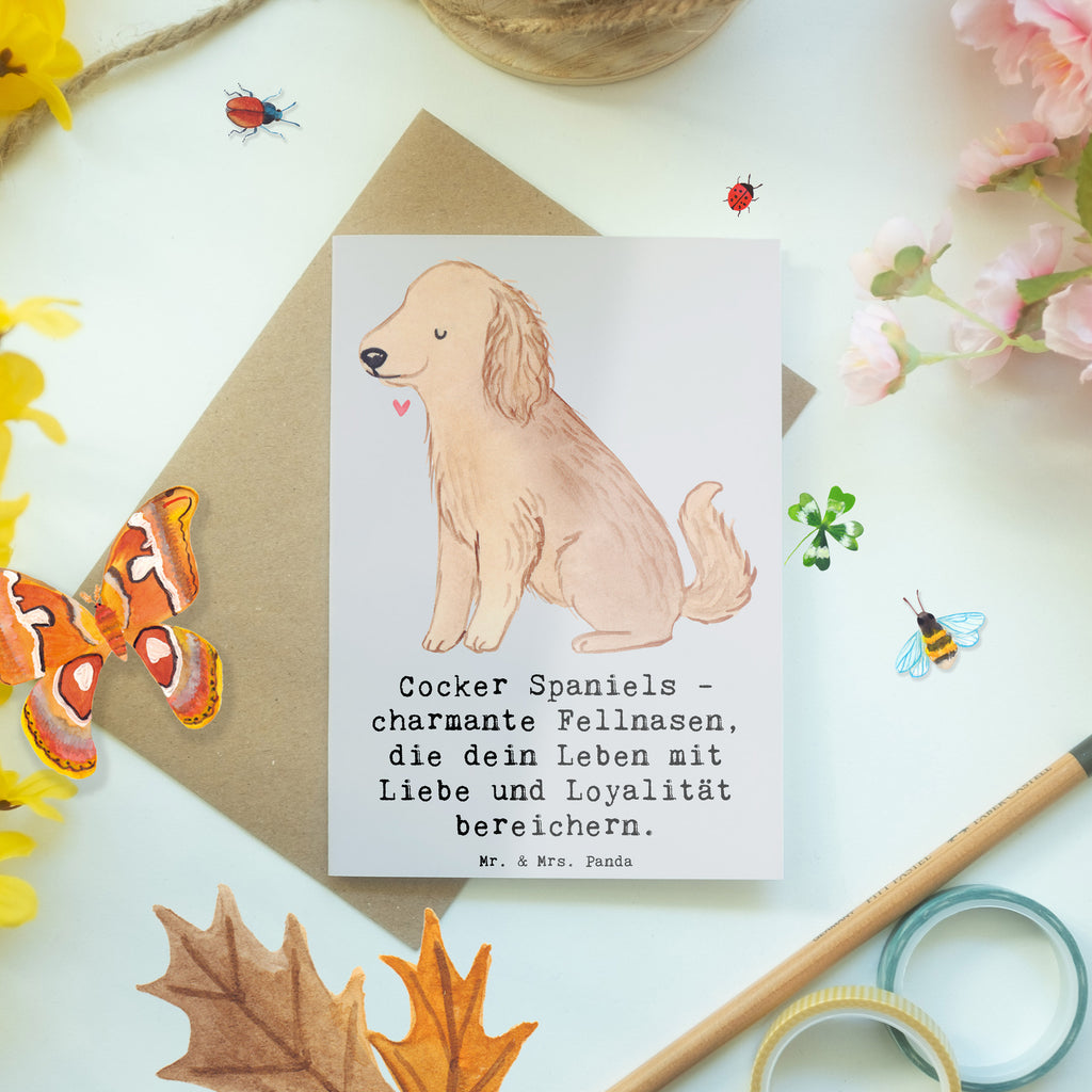 Grußkarte Cocker Spaniel Liebe Grußkarte, Klappkarte, Einladungskarte, Glückwunschkarte, Hochzeitskarte, Geburtstagskarte, Karte, Ansichtskarten, Hund, Hunderasse, Rassehund, Hundebesitzer, Geschenk, Tierfreund, Schenken, Welpe