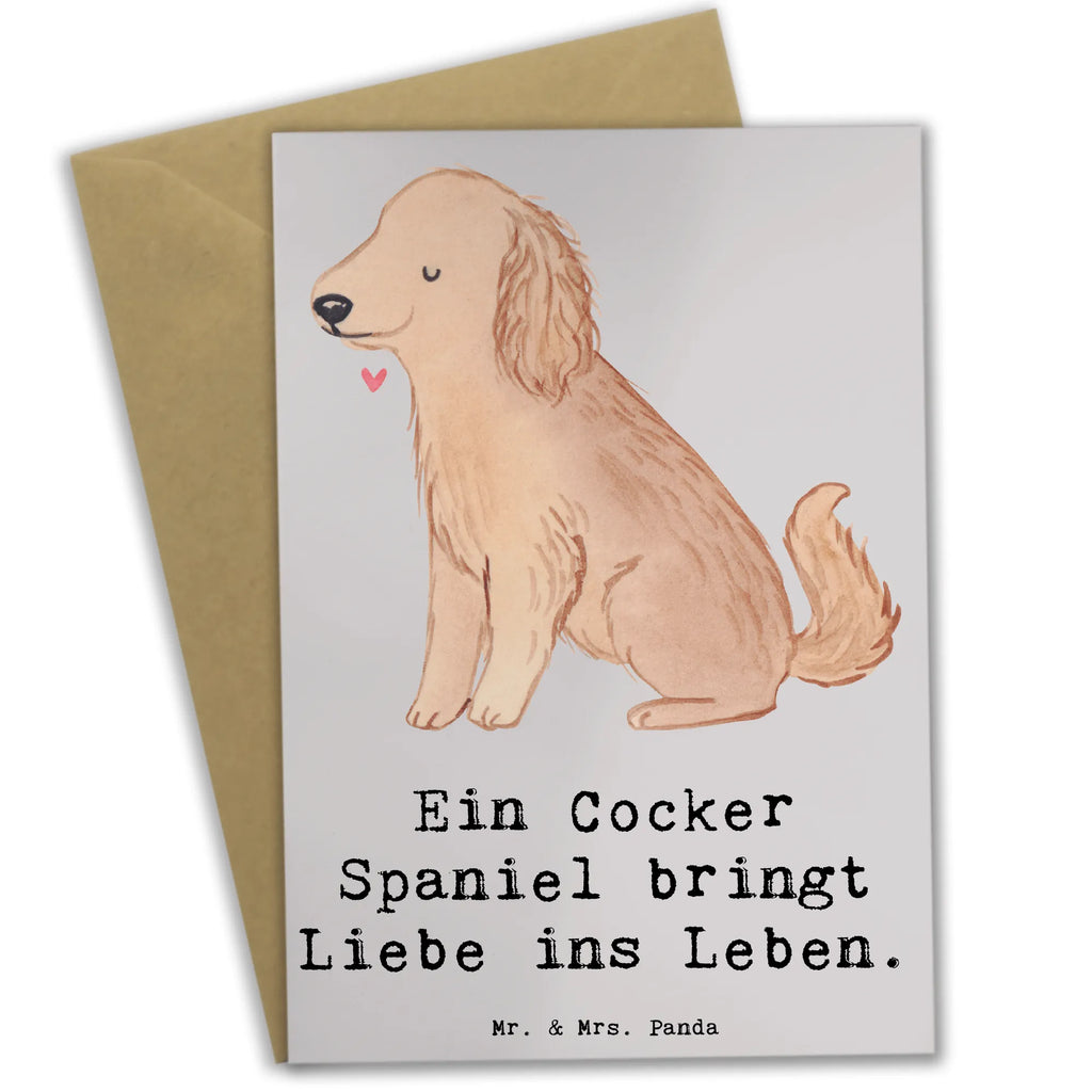 Grußkarte Liebe Cocker Spaniel Grußkarte, Klappkarte, Einladungskarte, Glückwunschkarte, Hochzeitskarte, Geburtstagskarte, Karte, Ansichtskarten, Hund, Hunderasse, Rassehund, Hundebesitzer, Geschenk, Tierfreund, Schenken, Welpe