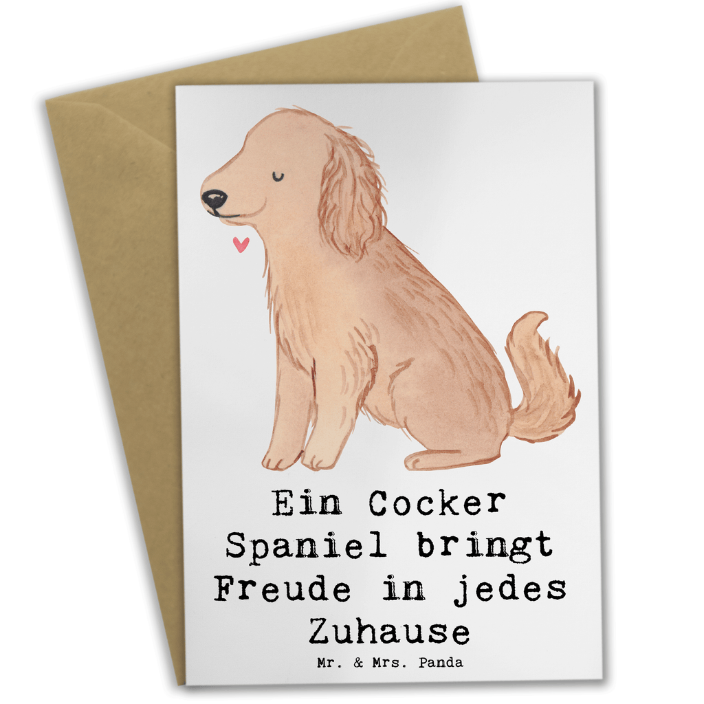 Grußkarte Cocker Spaniel Freude Grußkarte, Klappkarte, Einladungskarte, Glückwunschkarte, Hochzeitskarte, Geburtstagskarte, Karte, Ansichtskarten, Hund, Hunderasse, Rassehund, Hundebesitzer, Geschenk, Tierfreund, Schenken, Welpe