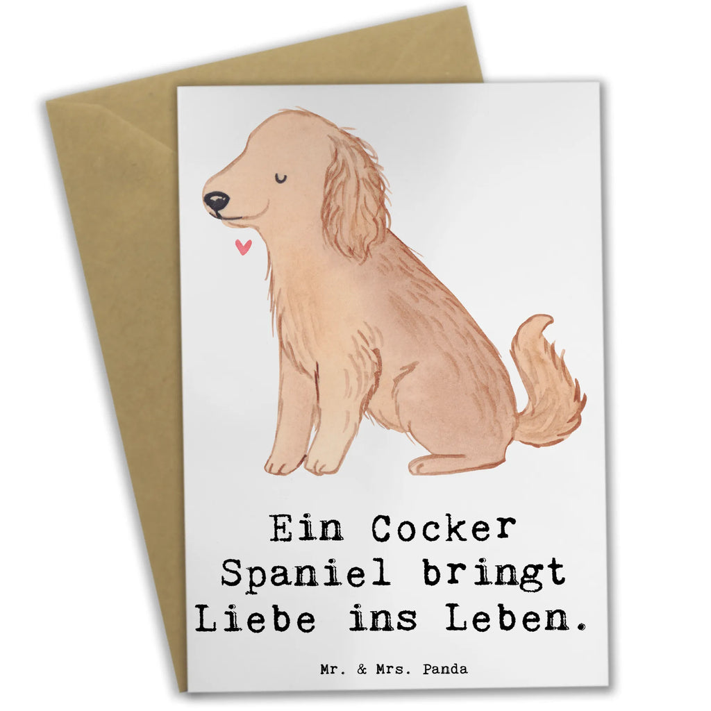 Grußkarte Liebe Cocker Spaniel Grußkarte, Klappkarte, Einladungskarte, Glückwunschkarte, Hochzeitskarte, Geburtstagskarte, Karte, Ansichtskarten, Hund, Hunderasse, Rassehund, Hundebesitzer, Geschenk, Tierfreund, Schenken, Welpe