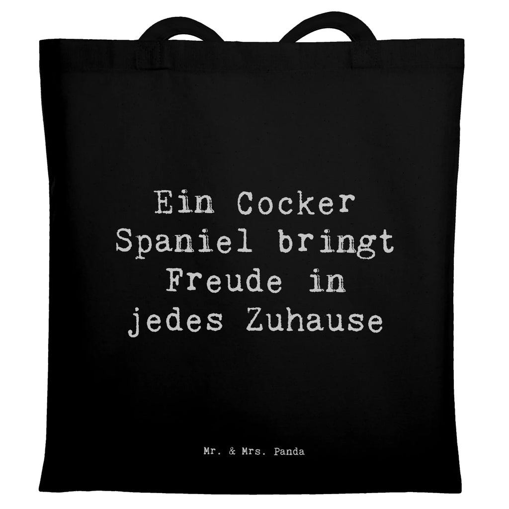 Tragetasche Spruch Cocker Spaniel Freude Beuteltasche, Beutel, Einkaufstasche, Jutebeutel, Stoffbeutel, Tasche, Shopper, Umhängetasche, Strandtasche, Schultertasche, Stofftasche, Tragetasche, Badetasche, Jutetasche, Einkaufstüte, Laptoptasche, Hund, Hunderasse, Rassehund, Hundebesitzer, Geschenk, Tierfreund, Schenken, Welpe