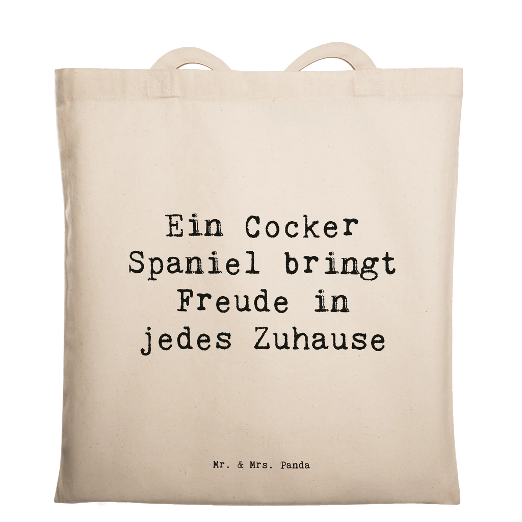 Tragetasche Spruch Cocker Spaniel Freude Beuteltasche, Beutel, Einkaufstasche, Jutebeutel, Stoffbeutel, Tasche, Shopper, Umhängetasche, Strandtasche, Schultertasche, Stofftasche, Tragetasche, Badetasche, Jutetasche, Einkaufstüte, Laptoptasche, Hund, Hunderasse, Rassehund, Hundebesitzer, Geschenk, Tierfreund, Schenken, Welpe