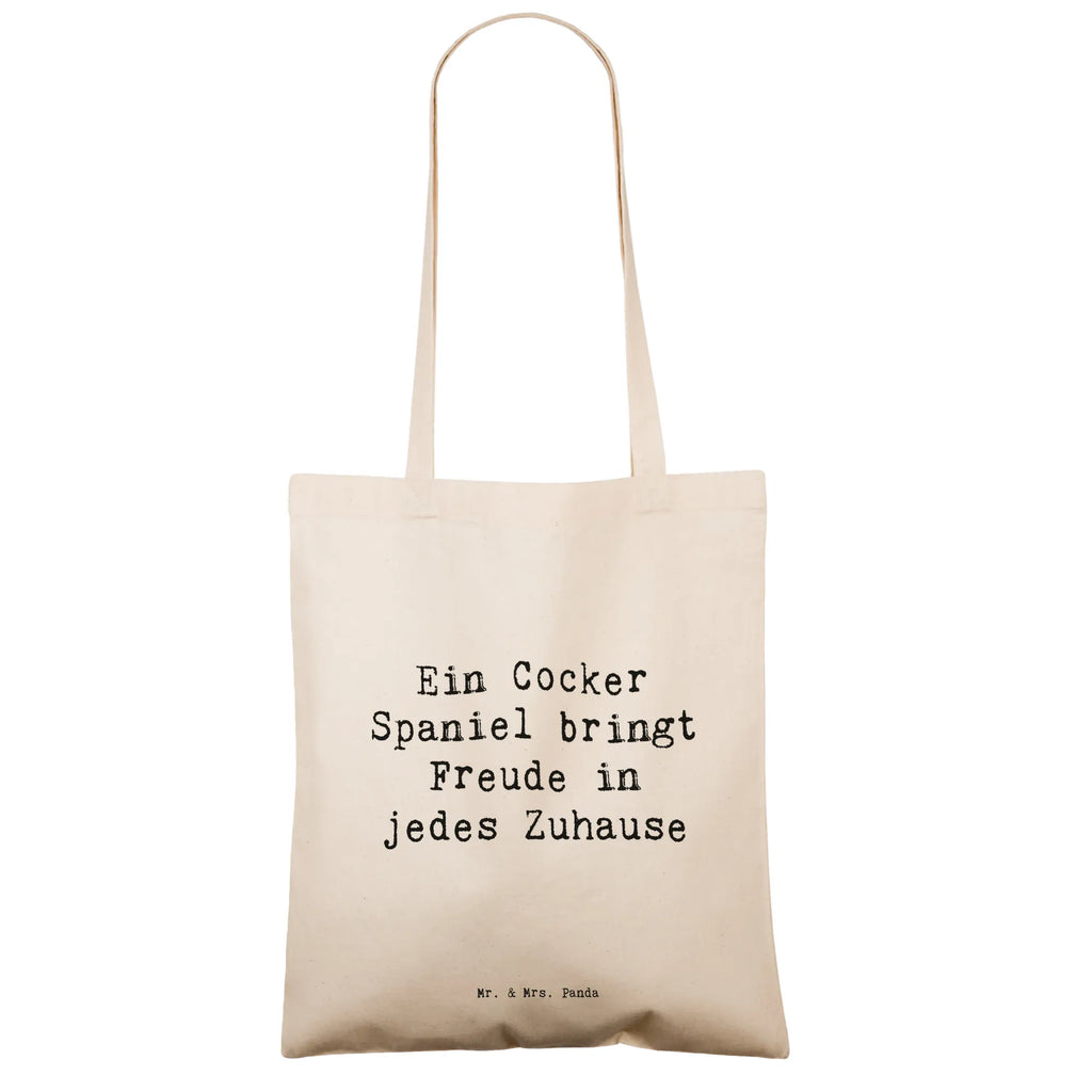 Tragetasche Spruch Cocker Spaniel Freude Beuteltasche, Beutel, Einkaufstasche, Jutebeutel, Stoffbeutel, Tasche, Shopper, Umhängetasche, Strandtasche, Schultertasche, Stofftasche, Tragetasche, Badetasche, Jutetasche, Einkaufstüte, Laptoptasche, Hund, Hunderasse, Rassehund, Hundebesitzer, Geschenk, Tierfreund, Schenken, Welpe