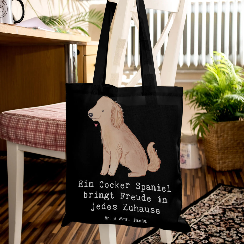 Tragetasche Cocker Spaniel Freude Beuteltasche, Beutel, Einkaufstasche, Jutebeutel, Stoffbeutel, Tasche, Shopper, Umhängetasche, Strandtasche, Schultertasche, Stofftasche, Tragetasche, Badetasche, Jutetasche, Einkaufstüte, Laptoptasche, Hund, Hunderasse, Rassehund, Hundebesitzer, Geschenk, Tierfreund, Schenken, Welpe