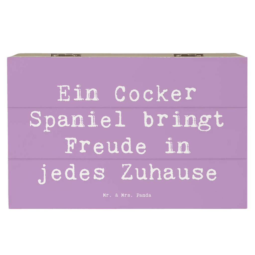 Holzkiste Spruch Cocker Spaniel Freude Holzkiste, Kiste, Schatzkiste, Truhe, Schatulle, XXL, Erinnerungsbox, Erinnerungskiste, Dekokiste, Aufbewahrungsbox, Geschenkbox, Geschenkdose, Hund, Hunderasse, Rassehund, Hundebesitzer, Geschenk, Tierfreund, Schenken, Welpe