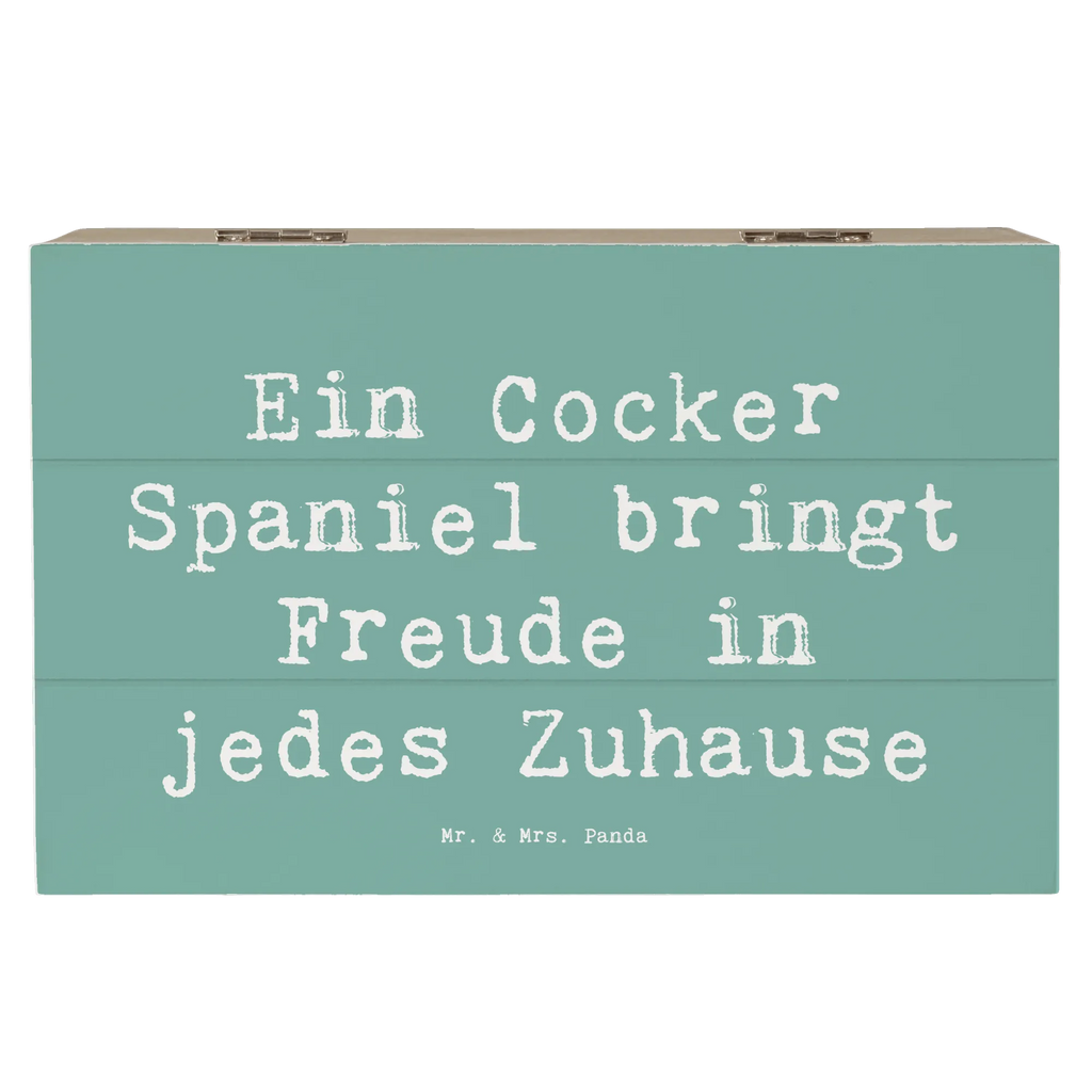 Holzkiste Spruch Cocker Spaniel Freude Holzkiste, Kiste, Schatzkiste, Truhe, Schatulle, XXL, Erinnerungsbox, Erinnerungskiste, Dekokiste, Aufbewahrungsbox, Geschenkbox, Geschenkdose, Hund, Hunderasse, Rassehund, Hundebesitzer, Geschenk, Tierfreund, Schenken, Welpe