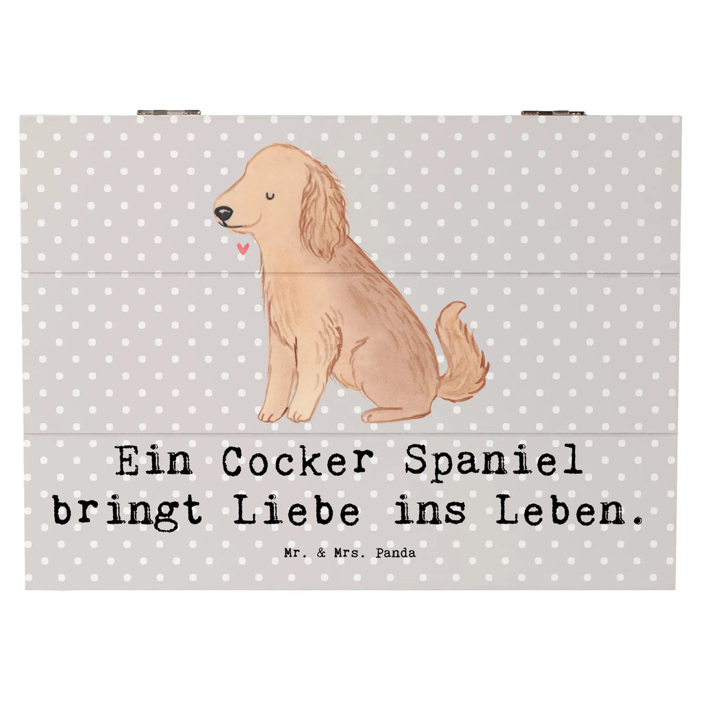 Holzkiste Liebe Cocker Spaniel Holzkiste, Kiste, Schatzkiste, Truhe, Schatulle, XXL, Erinnerungsbox, Erinnerungskiste, Dekokiste, Aufbewahrungsbox, Geschenkbox, Geschenkdose, Hund, Hunderasse, Rassehund, Hundebesitzer, Geschenk, Tierfreund, Schenken, Welpe