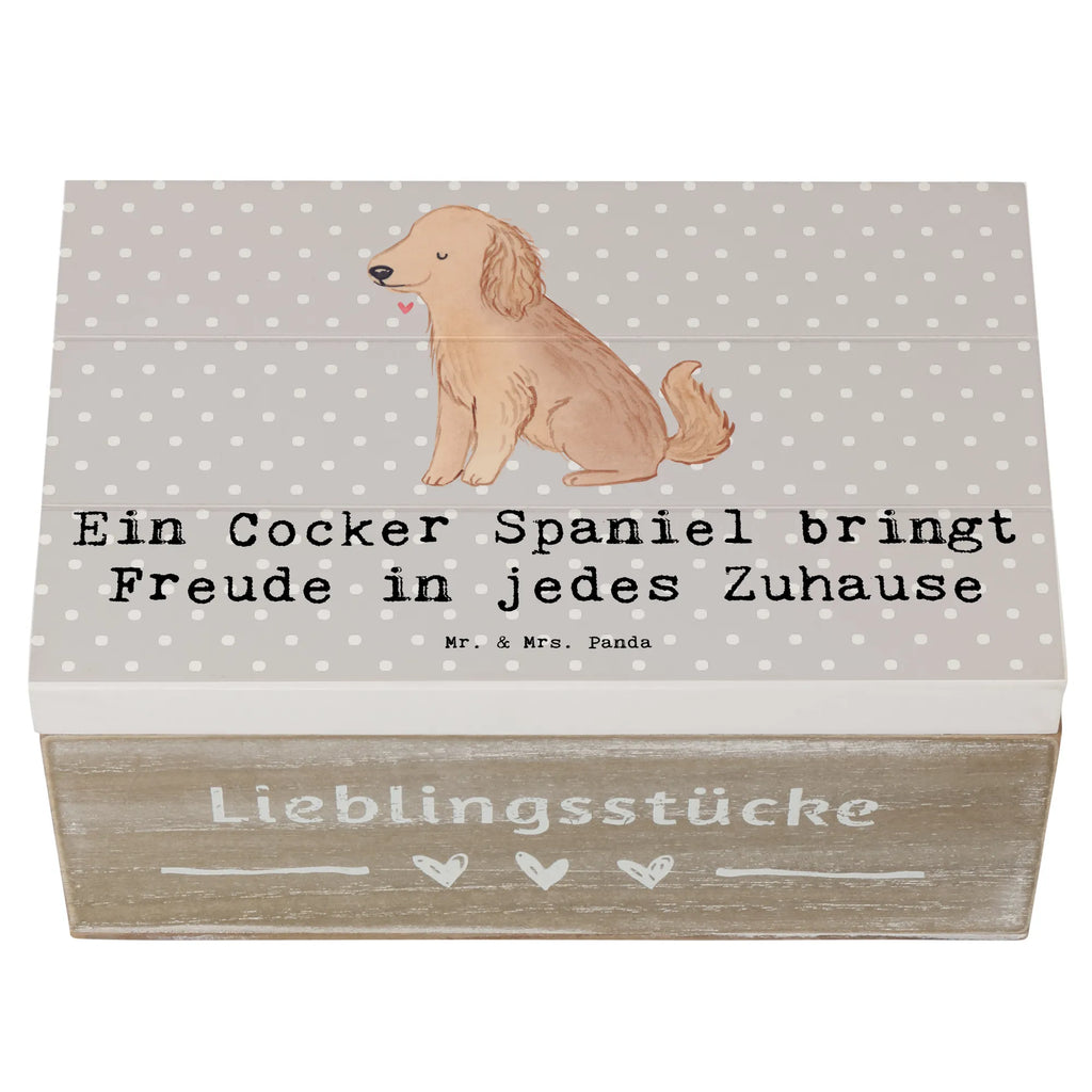 Holzkiste Cocker Spaniel Freude Holzkiste, Kiste, Schatzkiste, Truhe, Schatulle, XXL, Erinnerungsbox, Erinnerungskiste, Dekokiste, Aufbewahrungsbox, Geschenkbox, Geschenkdose, Hund, Hunderasse, Rassehund, Hundebesitzer, Geschenk, Tierfreund, Schenken, Welpe