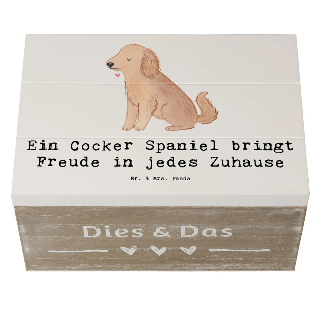 Holzkiste Cocker Spaniel Freude Holzkiste, Kiste, Schatzkiste, Truhe, Schatulle, XXL, Erinnerungsbox, Erinnerungskiste, Dekokiste, Aufbewahrungsbox, Geschenkbox, Geschenkdose, Hund, Hunderasse, Rassehund, Hundebesitzer, Geschenk, Tierfreund, Schenken, Welpe