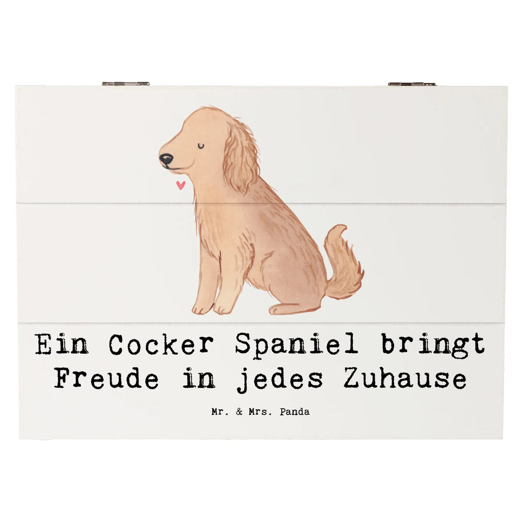 Holzkiste Cocker Spaniel Freude Holzkiste, Kiste, Schatzkiste, Truhe, Schatulle, XXL, Erinnerungsbox, Erinnerungskiste, Dekokiste, Aufbewahrungsbox, Geschenkbox, Geschenkdose, Hund, Hunderasse, Rassehund, Hundebesitzer, Geschenk, Tierfreund, Schenken, Welpe