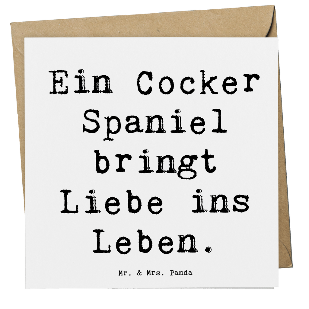 Deluxe Karte Spruch Liebe Cocker Spaniel Karte, Grußkarte, Klappkarte, Einladungskarte, Glückwunschkarte, Hochzeitskarte, Geburtstagskarte, Hochwertige Grußkarte, Hochwertige Klappkarte, Hund, Hunderasse, Rassehund, Hundebesitzer, Geschenk, Tierfreund, Schenken, Welpe