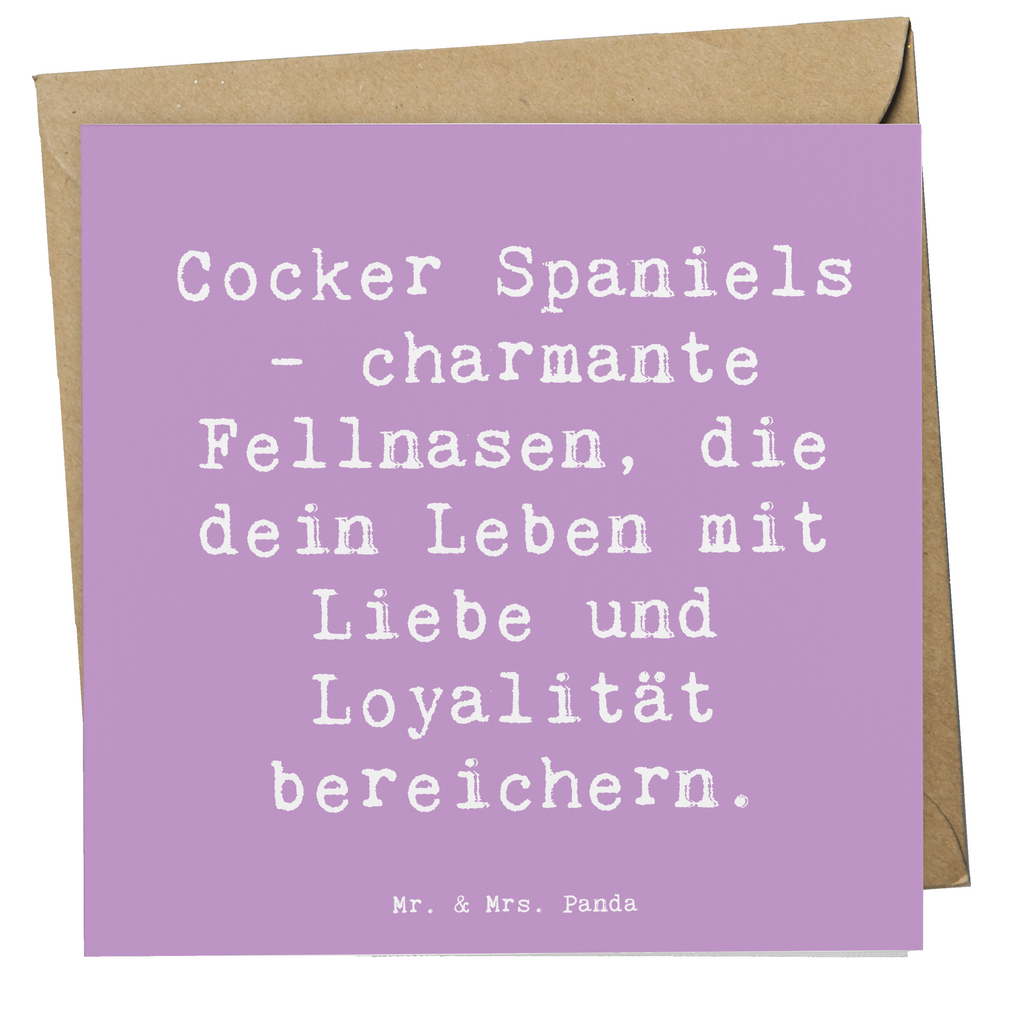 Deluxe Karte Spruch Cocker Spaniel Liebe Karte, Grußkarte, Klappkarte, Einladungskarte, Glückwunschkarte, Hochzeitskarte, Geburtstagskarte, Hochwertige Grußkarte, Hochwertige Klappkarte, Hund, Hunderasse, Rassehund, Hundebesitzer, Geschenk, Tierfreund, Schenken, Welpe