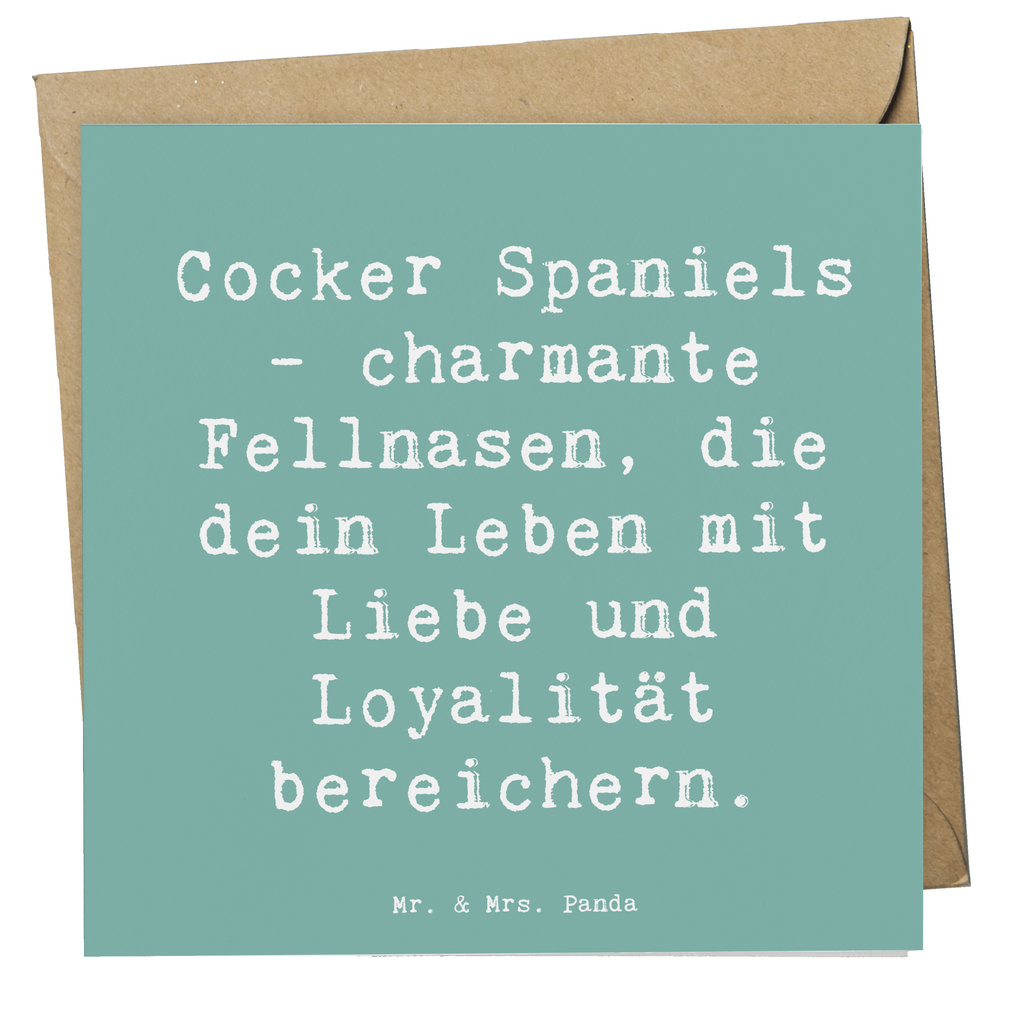 Deluxe Karte Spruch Cocker Spaniel Liebe Karte, Grußkarte, Klappkarte, Einladungskarte, Glückwunschkarte, Hochzeitskarte, Geburtstagskarte, Hochwertige Grußkarte, Hochwertige Klappkarte, Hund, Hunderasse, Rassehund, Hundebesitzer, Geschenk, Tierfreund, Schenken, Welpe