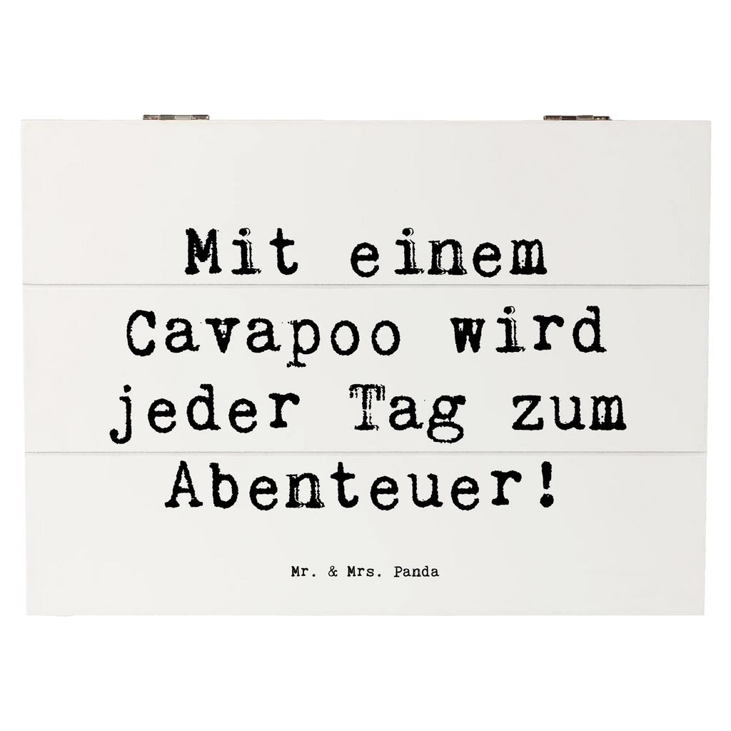 Holzkiste Spruch Cavapoo Abenteuer Holzkiste, Kiste, Schatzkiste, Truhe, Schatulle, XXL, Erinnerungsbox, Erinnerungskiste, Dekokiste, Aufbewahrungsbox, Geschenkbox, Geschenkdose, Hund, Hunderasse, Rassehund, Hundebesitzer, Geschenk, Tierfreund, Schenken, Welpe