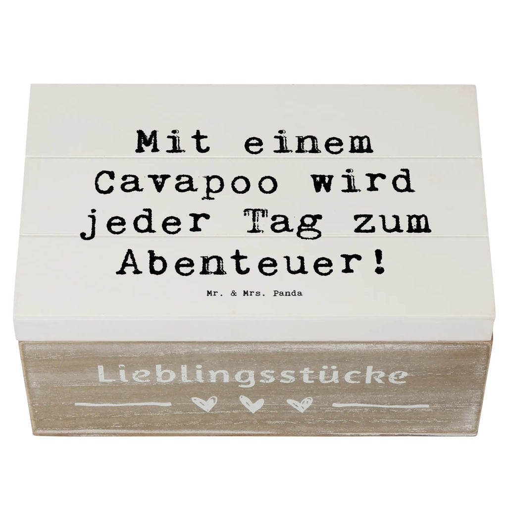 Holzkiste Spruch Cavapoo Abenteuer Holzkiste, Kiste, Schatzkiste, Truhe, Schatulle, XXL, Erinnerungsbox, Erinnerungskiste, Dekokiste, Aufbewahrungsbox, Geschenkbox, Geschenkdose, Hund, Hunderasse, Rassehund, Hundebesitzer, Geschenk, Tierfreund, Schenken, Welpe