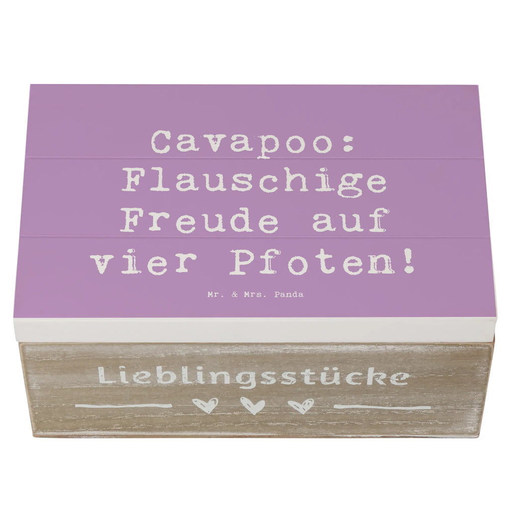 Holzkiste Spruch Cavapoo Flauschigkeit Holzkiste, Kiste, Schatzkiste, Truhe, Schatulle, XXL, Erinnerungsbox, Erinnerungskiste, Dekokiste, Aufbewahrungsbox, Geschenkbox, Geschenkdose, Hund, Hunderasse, Rassehund, Hundebesitzer, Geschenk, Tierfreund, Schenken, Welpe