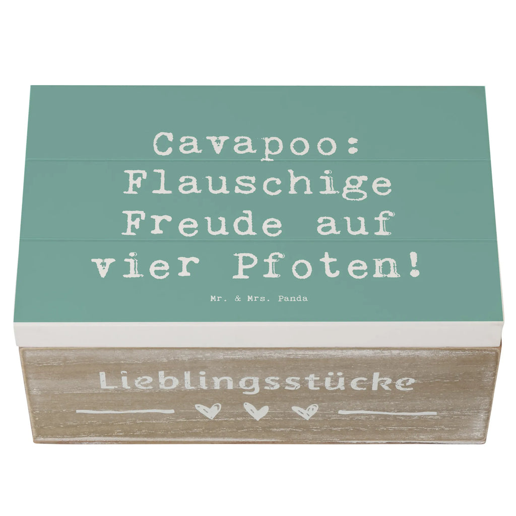 Holzkiste Spruch Cavapoo Flauschigkeit Holzkiste, Kiste, Schatzkiste, Truhe, Schatulle, XXL, Erinnerungsbox, Erinnerungskiste, Dekokiste, Aufbewahrungsbox, Geschenkbox, Geschenkdose, Hund, Hunderasse, Rassehund, Hundebesitzer, Geschenk, Tierfreund, Schenken, Welpe