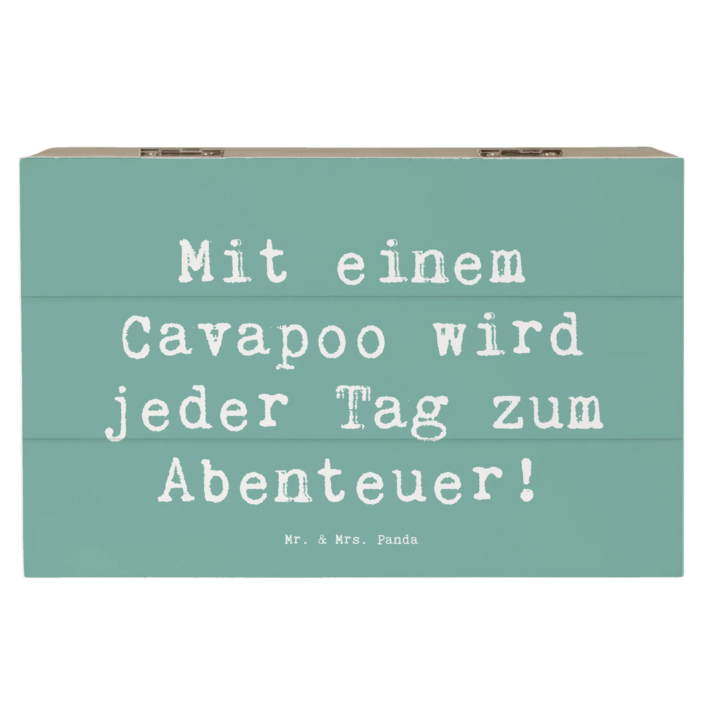 Holzkiste Spruch Cavapoo Abenteuer Holzkiste, Kiste, Schatzkiste, Truhe, Schatulle, XXL, Erinnerungsbox, Erinnerungskiste, Dekokiste, Aufbewahrungsbox, Geschenkbox, Geschenkdose, Hund, Hunderasse, Rassehund, Hundebesitzer, Geschenk, Tierfreund, Schenken, Welpe