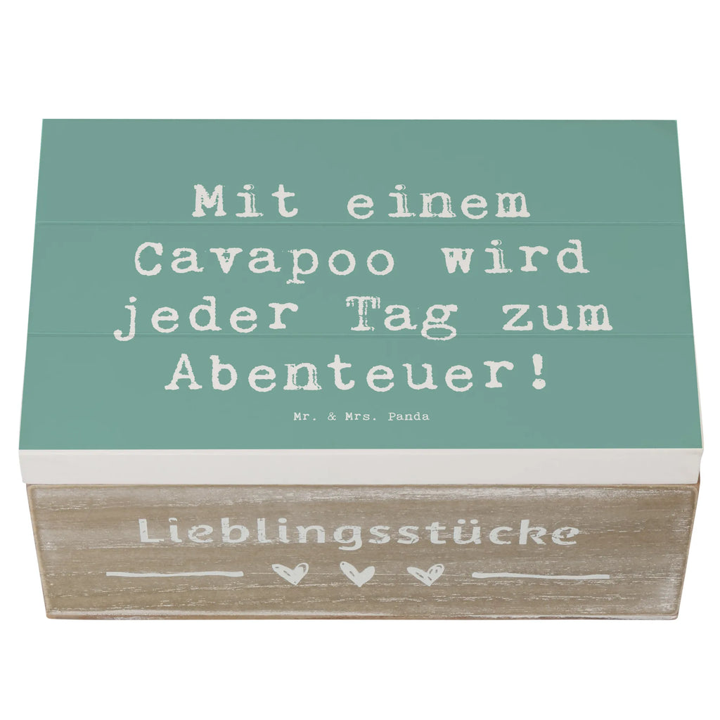 Holzkiste Spruch Cavapoo Abenteuer Holzkiste, Kiste, Schatzkiste, Truhe, Schatulle, XXL, Erinnerungsbox, Erinnerungskiste, Dekokiste, Aufbewahrungsbox, Geschenkbox, Geschenkdose, Hund, Hunderasse, Rassehund, Hundebesitzer, Geschenk, Tierfreund, Schenken, Welpe