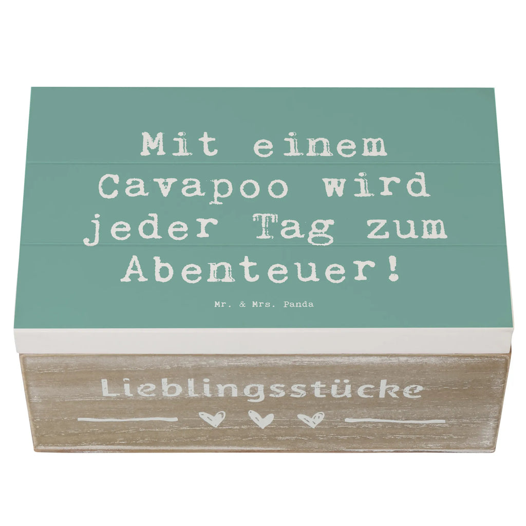 Holzkiste Spruch Cavapoo Abenteuer Holzkiste, Kiste, Schatzkiste, Truhe, Schatulle, XXL, Erinnerungsbox, Erinnerungskiste, Dekokiste, Aufbewahrungsbox, Geschenkbox, Geschenkdose, Hund, Hunderasse, Rassehund, Hundebesitzer, Geschenk, Tierfreund, Schenken, Welpe