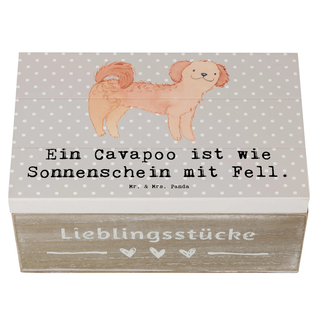 Holzkiste Cavapoo Sonnenschein Holzkiste, Kiste, Schatzkiste, Truhe, Schatulle, XXL, Erinnerungsbox, Erinnerungskiste, Dekokiste, Aufbewahrungsbox, Geschenkbox, Geschenkdose, Hund, Hunderasse, Rassehund, Hundebesitzer, Geschenk, Tierfreund, Schenken, Welpe