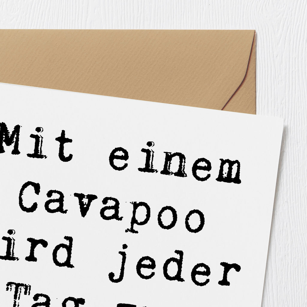 Deluxe Karte Spruch Cavapoo Abenteuer Karte, Grußkarte, Klappkarte, Einladungskarte, Glückwunschkarte, Hochzeitskarte, Geburtstagskarte, Hochwertige Grußkarte, Hochwertige Klappkarte, Hund, Hunderasse, Rassehund, Hundebesitzer, Geschenk, Tierfreund, Schenken, Welpe