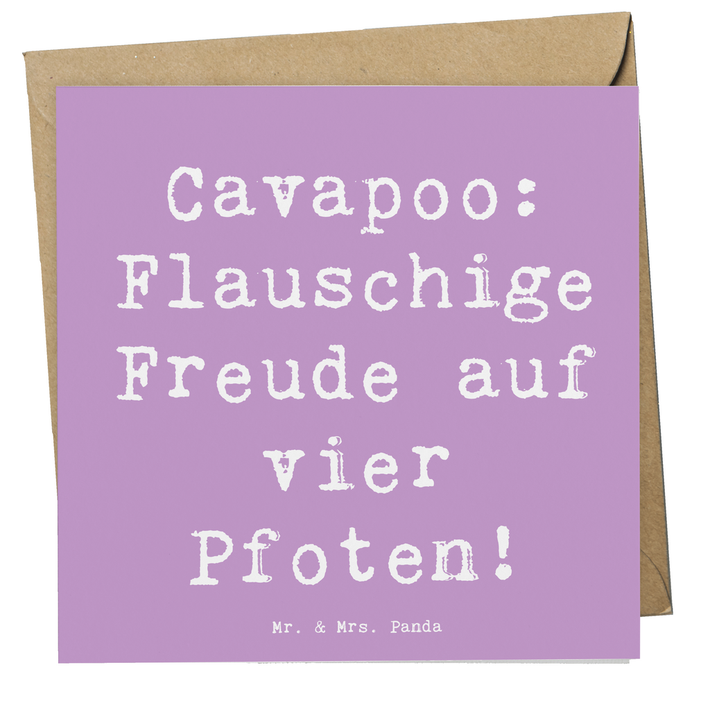 Deluxe Karte Spruch Cavapoo Flauschigkeit Karte, Grußkarte, Klappkarte, Einladungskarte, Glückwunschkarte, Hochzeitskarte, Geburtstagskarte, Hochwertige Grußkarte, Hochwertige Klappkarte, Hund, Hunderasse, Rassehund, Hundebesitzer, Geschenk, Tierfreund, Schenken, Welpe