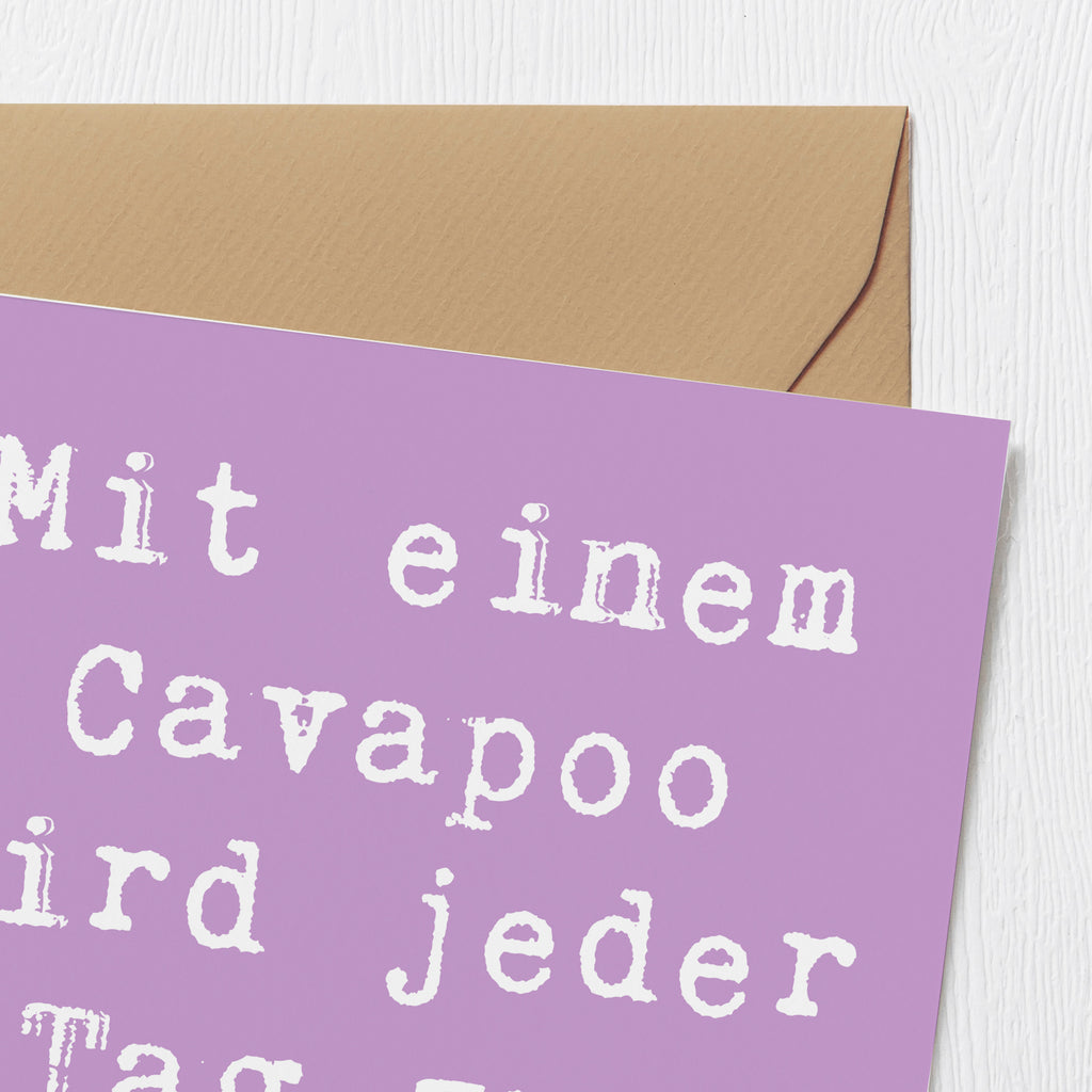 Deluxe Karte Spruch Cavapoo Abenteuer Karte, Grußkarte, Klappkarte, Einladungskarte, Glückwunschkarte, Hochzeitskarte, Geburtstagskarte, Hochwertige Grußkarte, Hochwertige Klappkarte, Hund, Hunderasse, Rassehund, Hundebesitzer, Geschenk, Tierfreund, Schenken, Welpe