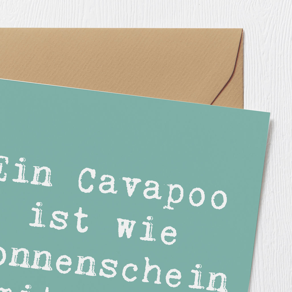 Deluxe Karte Spruch Cavapoo Sonnenschein Karte, Grußkarte, Klappkarte, Einladungskarte, Glückwunschkarte, Hochzeitskarte, Geburtstagskarte, Hochwertige Grußkarte, Hochwertige Klappkarte, Hund, Hunderasse, Rassehund, Hundebesitzer, Geschenk, Tierfreund, Schenken, Welpe