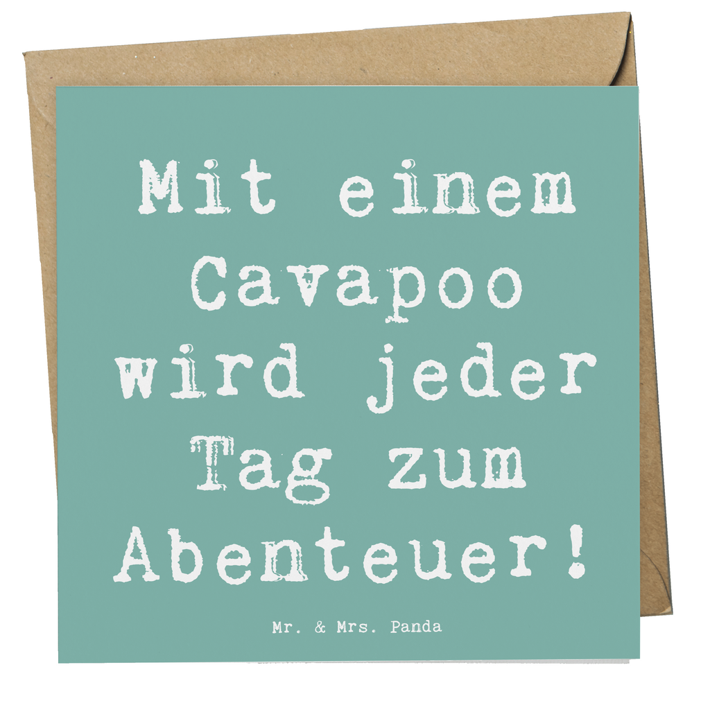 Deluxe Karte Spruch Cavapoo Abenteuer Karte, Grußkarte, Klappkarte, Einladungskarte, Glückwunschkarte, Hochzeitskarte, Geburtstagskarte, Hochwertige Grußkarte, Hochwertige Klappkarte, Hund, Hunderasse, Rassehund, Hundebesitzer, Geschenk, Tierfreund, Schenken, Welpe