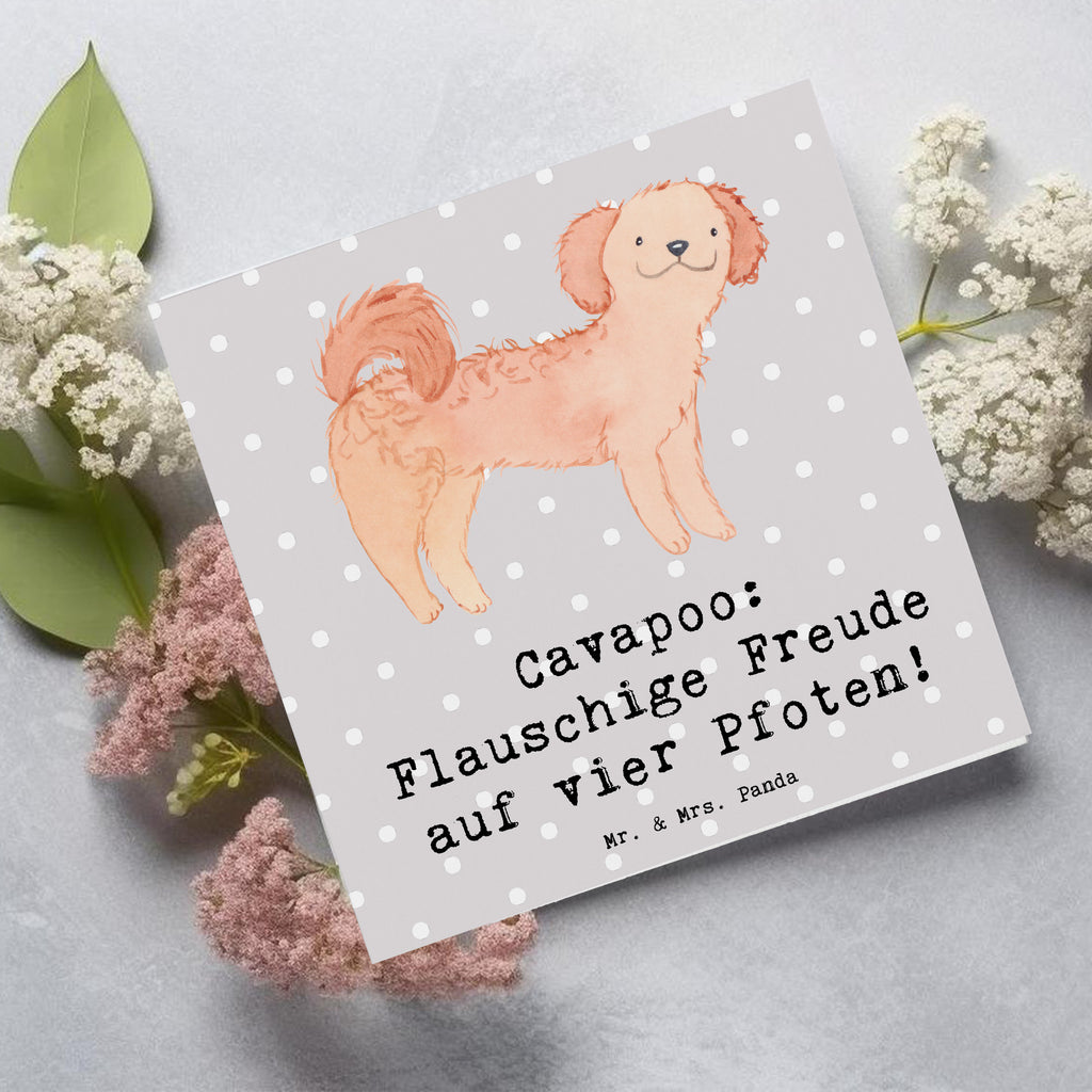 Deluxe Karte Cavapoo Flauschigkeit Karte, Grußkarte, Klappkarte, Einladungskarte, Glückwunschkarte, Hochzeitskarte, Geburtstagskarte, Hochwertige Grußkarte, Hochwertige Klappkarte, Hund, Hunderasse, Rassehund, Hundebesitzer, Geschenk, Tierfreund, Schenken, Welpe