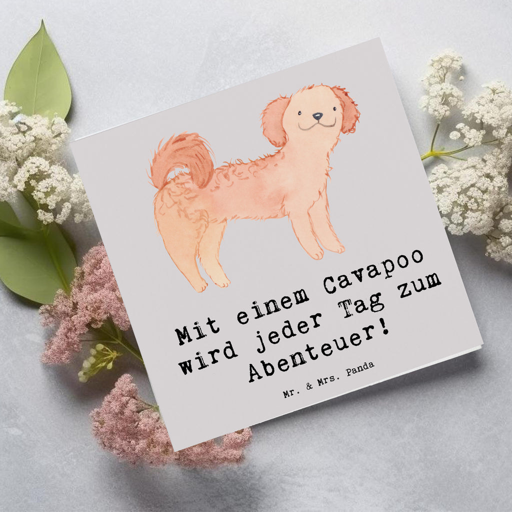 Deluxe Karte Cavapoo Abenteuer Karte, Grußkarte, Klappkarte, Einladungskarte, Glückwunschkarte, Hochzeitskarte, Geburtstagskarte, Hochwertige Grußkarte, Hochwertige Klappkarte, Hund, Hunderasse, Rassehund, Hundebesitzer, Geschenk, Tierfreund, Schenken, Welpe