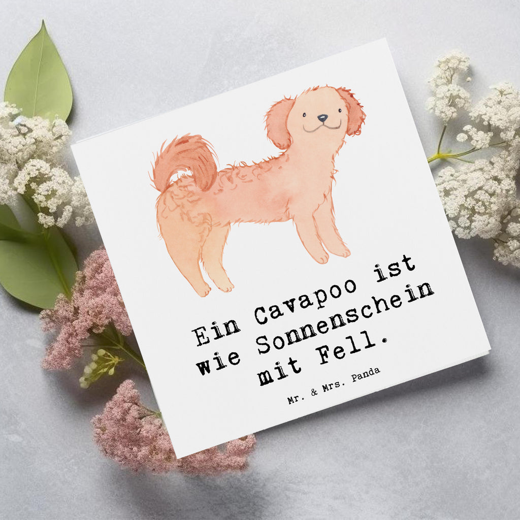 Deluxe Karte Cavapoo Sonnenschein Karte, Grußkarte, Klappkarte, Einladungskarte, Glückwunschkarte, Hochzeitskarte, Geburtstagskarte, Hochwertige Grußkarte, Hochwertige Klappkarte, Hund, Hunderasse, Rassehund, Hundebesitzer, Geschenk, Tierfreund, Schenken, Welpe