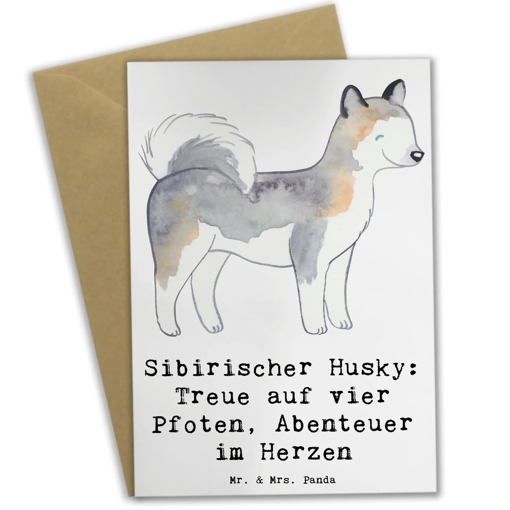 Grußkarte Sibirischer Husky Grußkarte, Klappkarte, Einladungskarte, Glückwunschkarte, Hochzeitskarte, Geburtstagskarte, Karte, Ansichtskarten, Hund, Hunderasse, Rassehund, Hundebesitzer, Geschenk, Tierfreund, Schenken, Welpe