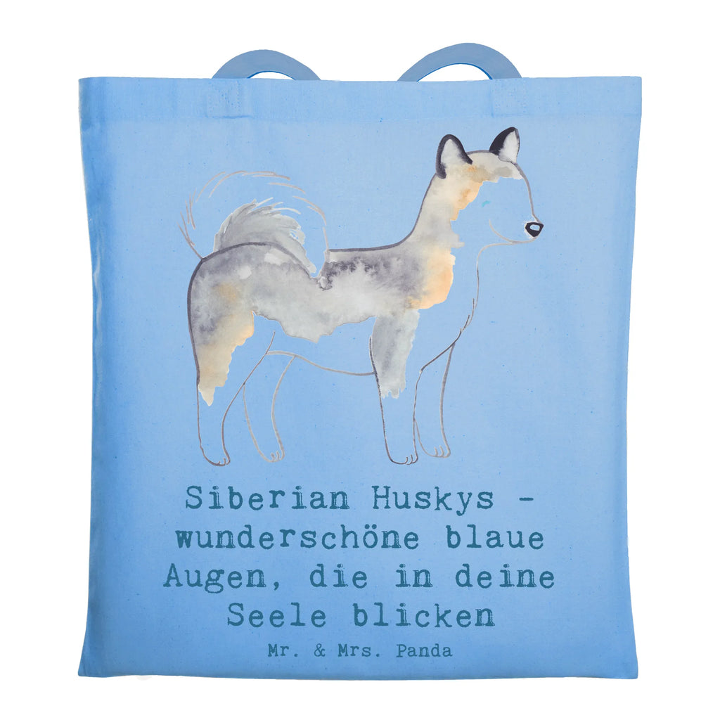 Tragetasche Siberian Husky Augenzauber Beuteltasche, Beutel, Einkaufstasche, Jutebeutel, Stoffbeutel, Tasche, Shopper, Umhängetasche, Strandtasche, Schultertasche, Stofftasche, Tragetasche, Badetasche, Jutetasche, Einkaufstüte, Laptoptasche, Hund, Hunderasse, Rassehund, Hundebesitzer, Geschenk, Tierfreund, Schenken, Welpe