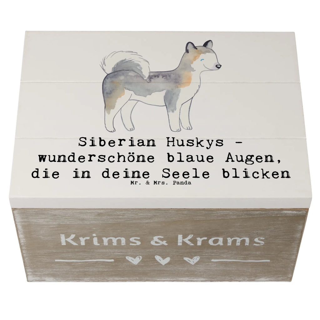 Holzkiste Siberian Husky Augenzauber Holzkiste, Kiste, Schatzkiste, Truhe, Schatulle, XXL, Erinnerungsbox, Erinnerungskiste, Dekokiste, Aufbewahrungsbox, Geschenkbox, Geschenkdose, Hund, Hunderasse, Rassehund, Hundebesitzer, Geschenk, Tierfreund, Schenken, Welpe