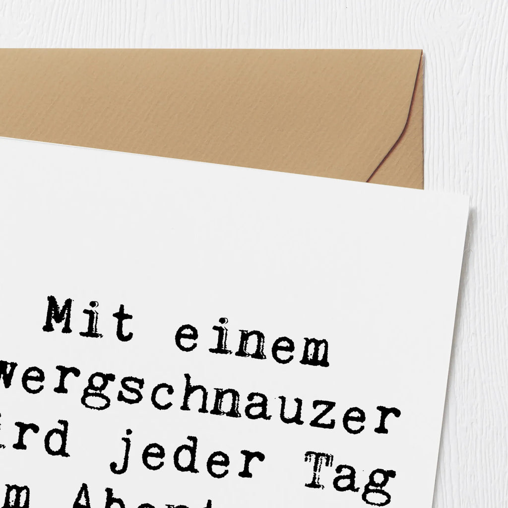 Deluxe Karte Spruch Zwergschnauzer Abenteuer Karte, Grußkarte, Klappkarte, Einladungskarte, Glückwunschkarte, Hochzeitskarte, Geburtstagskarte, Hochwertige Grußkarte, Hochwertige Klappkarte, Hund, Hunderasse, Rassehund, Hundebesitzer, Geschenk, Tierfreund, Schenken, Welpe