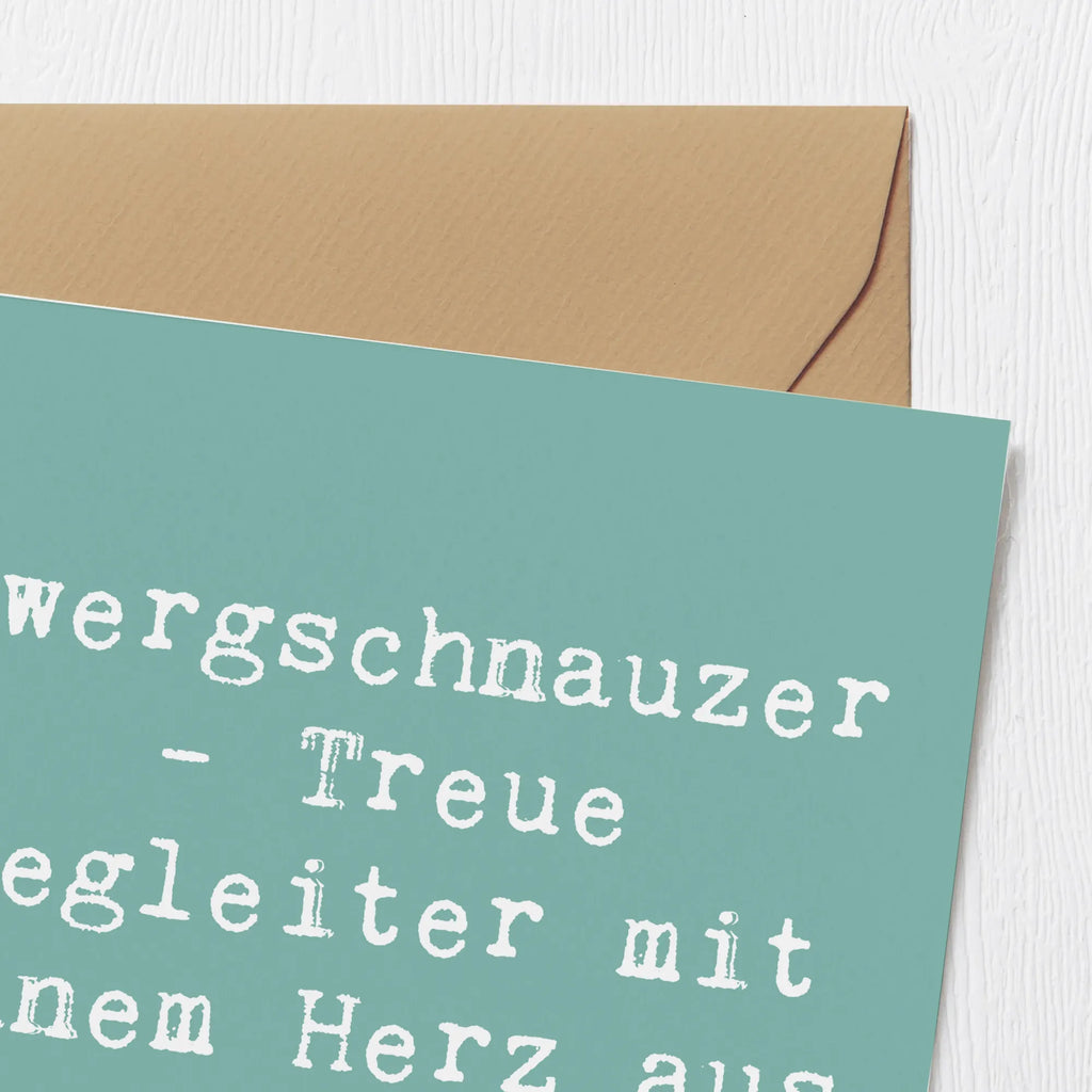 Deluxe Karte Spruch Zwergschnauzer Herz Karte, Grußkarte, Klappkarte, Einladungskarte, Glückwunschkarte, Hochzeitskarte, Geburtstagskarte, Hochwertige Grußkarte, Hochwertige Klappkarte, Hund, Hunderasse, Rassehund, Hundebesitzer, Geschenk, Tierfreund, Schenken, Welpe