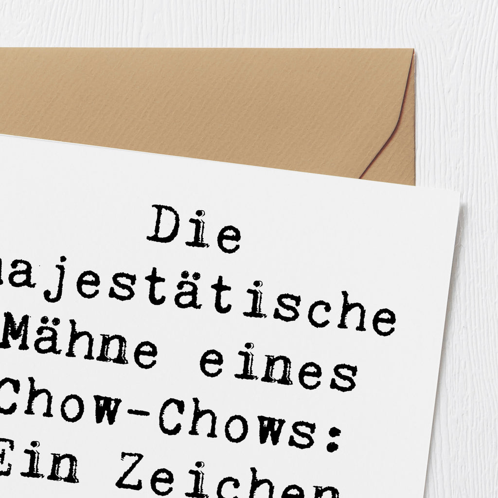 Deluxe Karte Spruch Chow-Chow Mähne Karte, Grußkarte, Klappkarte, Einladungskarte, Glückwunschkarte, Hochzeitskarte, Geburtstagskarte, Hochwertige Grußkarte, Hochwertige Klappkarte, Hund, Hunderasse, Rassehund, Hundebesitzer, Geschenk, Tierfreund, Schenken, Welpe