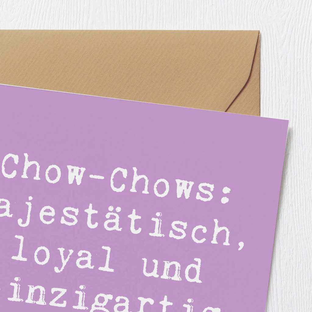 Deluxe Karte Spruch Chow-Chow Charme Karte, Grußkarte, Klappkarte, Einladungskarte, Glückwunschkarte, Hochzeitskarte, Geburtstagskarte, Hochwertige Grußkarte, Hochwertige Klappkarte, Hund, Hunderasse, Rassehund, Hundebesitzer, Geschenk, Tierfreund, Schenken, Welpe