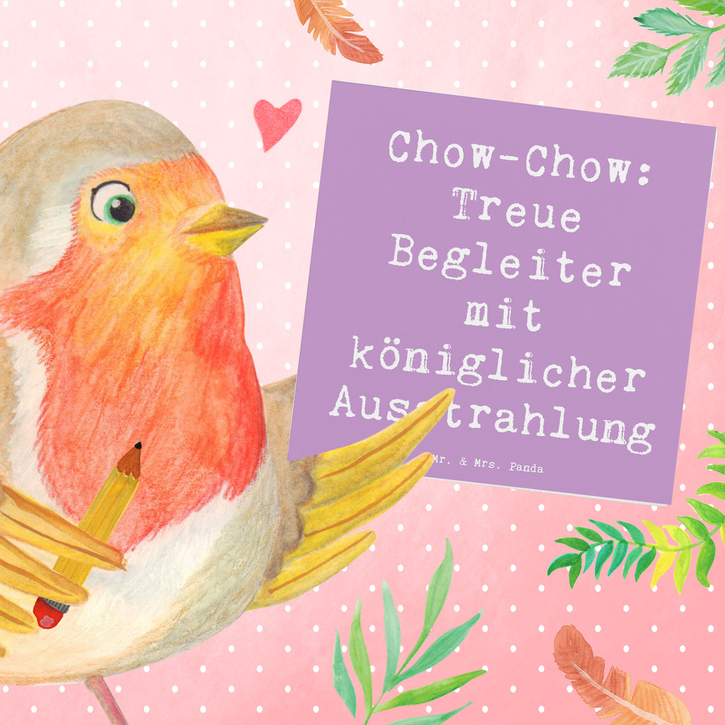 Deluxe Karte Spruch Chow-Chow Treue Begleiter Karte, Grußkarte, Klappkarte, Einladungskarte, Glückwunschkarte, Hochzeitskarte, Geburtstagskarte, Hochwertige Grußkarte, Hochwertige Klappkarte, Hund, Hunderasse, Rassehund, Hundebesitzer, Geschenk, Tierfreund, Schenken, Welpe