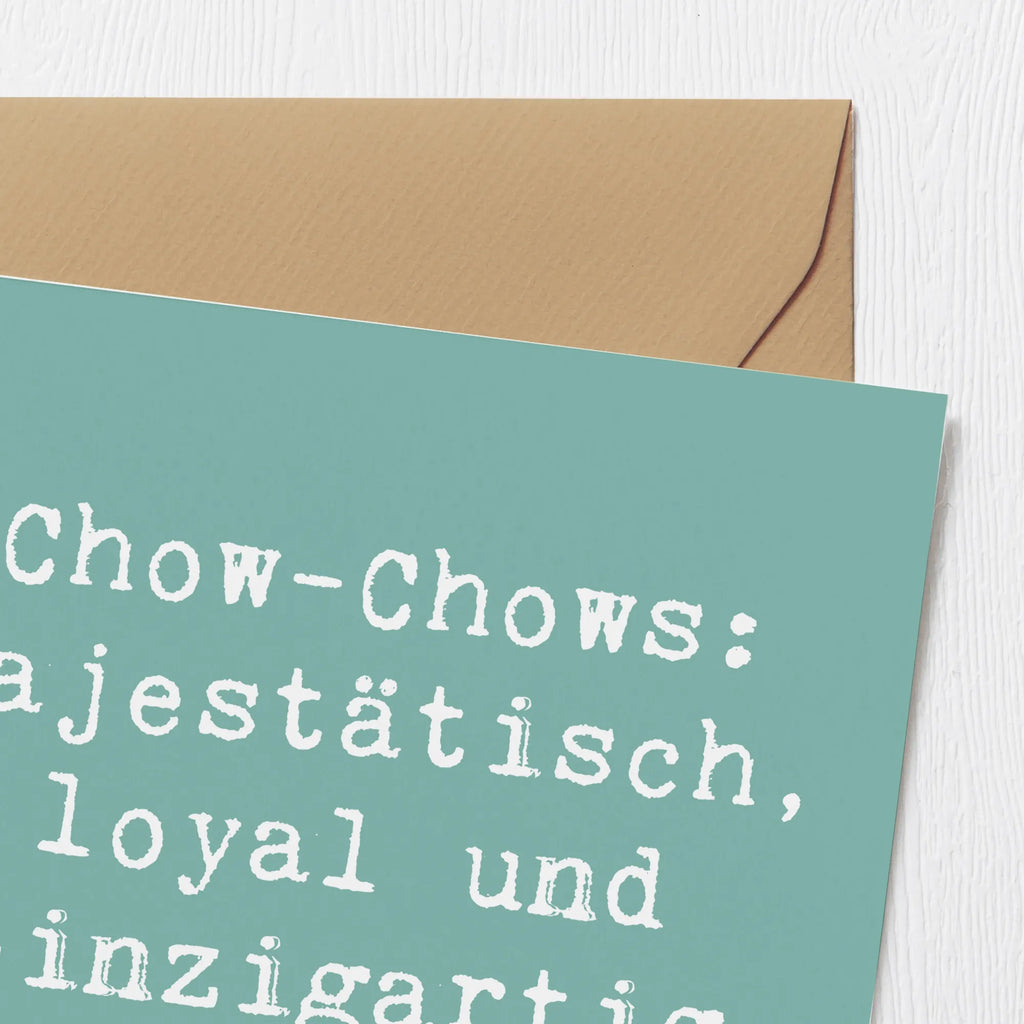 Deluxe Karte Spruch Chow-Chow Charme Karte, Grußkarte, Klappkarte, Einladungskarte, Glückwunschkarte, Hochzeitskarte, Geburtstagskarte, Hochwertige Grußkarte, Hochwertige Klappkarte, Hund, Hunderasse, Rassehund, Hundebesitzer, Geschenk, Tierfreund, Schenken, Welpe