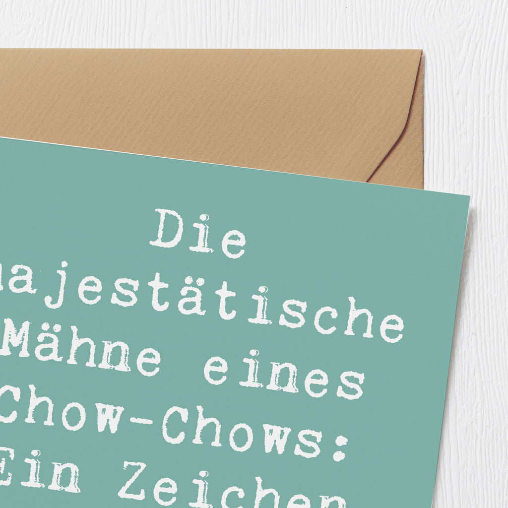 Deluxe Karte Spruch Chow-Chow Mähne Karte, Grußkarte, Klappkarte, Einladungskarte, Glückwunschkarte, Hochzeitskarte, Geburtstagskarte, Hochwertige Grußkarte, Hochwertige Klappkarte, Hund, Hunderasse, Rassehund, Hundebesitzer, Geschenk, Tierfreund, Schenken, Welpe