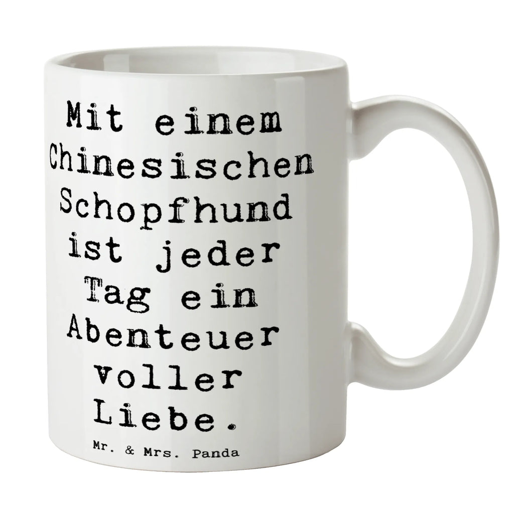 Tasse Spruch Chinesischer Schopfhund Abenteuer Tasse, Kaffeetasse, Teetasse, Becher, Kaffeebecher, Teebecher, Keramiktasse, Porzellantasse, Büro Tasse, Geschenk Tasse, Tasse Sprüche, Tasse Motive, Kaffeetassen, Tasse bedrucken, Designer Tasse, Cappuccino Tassen, Schöne Teetassen, Hund, Hunderasse, Rassehund, Hundebesitzer, Geschenk, Tierfreund, Schenken, Welpe