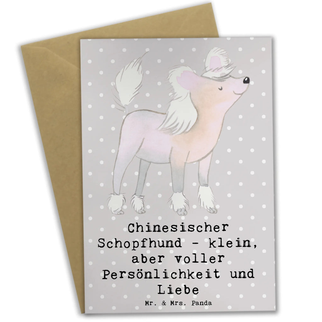 Grußkarte Chinesischer Schopfhund Liebe Grußkarte, Klappkarte, Einladungskarte, Glückwunschkarte, Hochzeitskarte, Geburtstagskarte, Karte, Ansichtskarten, Hund, Hunderasse, Rassehund, Hundebesitzer, Geschenk, Tierfreund, Schenken, Welpe