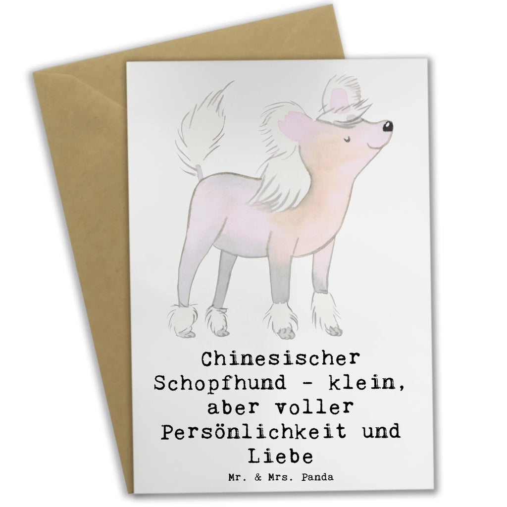 Grußkarte Chinesischer Schopfhund Liebe Grußkarte, Klappkarte, Einladungskarte, Glückwunschkarte, Hochzeitskarte, Geburtstagskarte, Karte, Ansichtskarten, Hund, Hunderasse, Rassehund, Hundebesitzer, Geschenk, Tierfreund, Schenken, Welpe