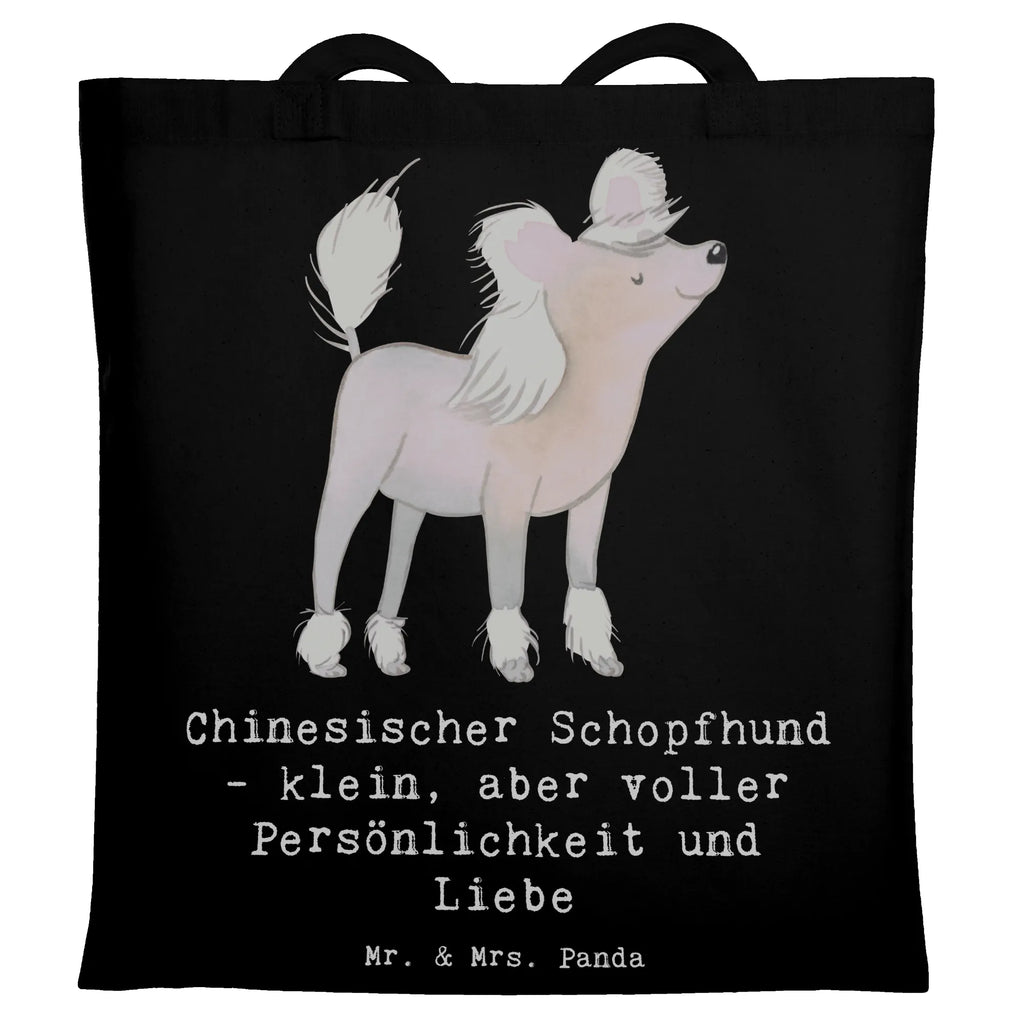 Tragetasche Chinesischer Schopfhund Liebe Beuteltasche, Beutel, Einkaufstasche, Jutebeutel, Stoffbeutel, Tasche, Shopper, Umhängetasche, Strandtasche, Schultertasche, Stofftasche, Tragetasche, Badetasche, Jutetasche, Einkaufstüte, Laptoptasche, Hund, Hunderasse, Rassehund, Hundebesitzer, Geschenk, Tierfreund, Schenken, Welpe