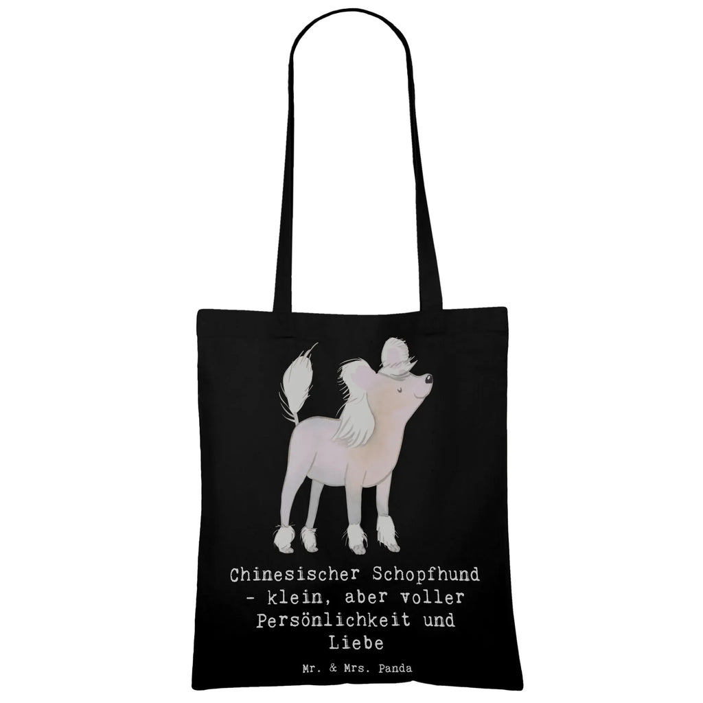 Tragetasche Chinesischer Schopfhund Liebe Beuteltasche, Beutel, Einkaufstasche, Jutebeutel, Stoffbeutel, Tasche, Shopper, Umhängetasche, Strandtasche, Schultertasche, Stofftasche, Tragetasche, Badetasche, Jutetasche, Einkaufstüte, Laptoptasche, Hund, Hunderasse, Rassehund, Hundebesitzer, Geschenk, Tierfreund, Schenken, Welpe