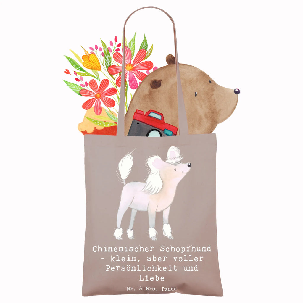 Tragetasche Chinesischer Schopfhund Liebe Beuteltasche, Beutel, Einkaufstasche, Jutebeutel, Stoffbeutel, Tasche, Shopper, Umhängetasche, Strandtasche, Schultertasche, Stofftasche, Tragetasche, Badetasche, Jutetasche, Einkaufstüte, Laptoptasche, Hund, Hunderasse, Rassehund, Hundebesitzer, Geschenk, Tierfreund, Schenken, Welpe