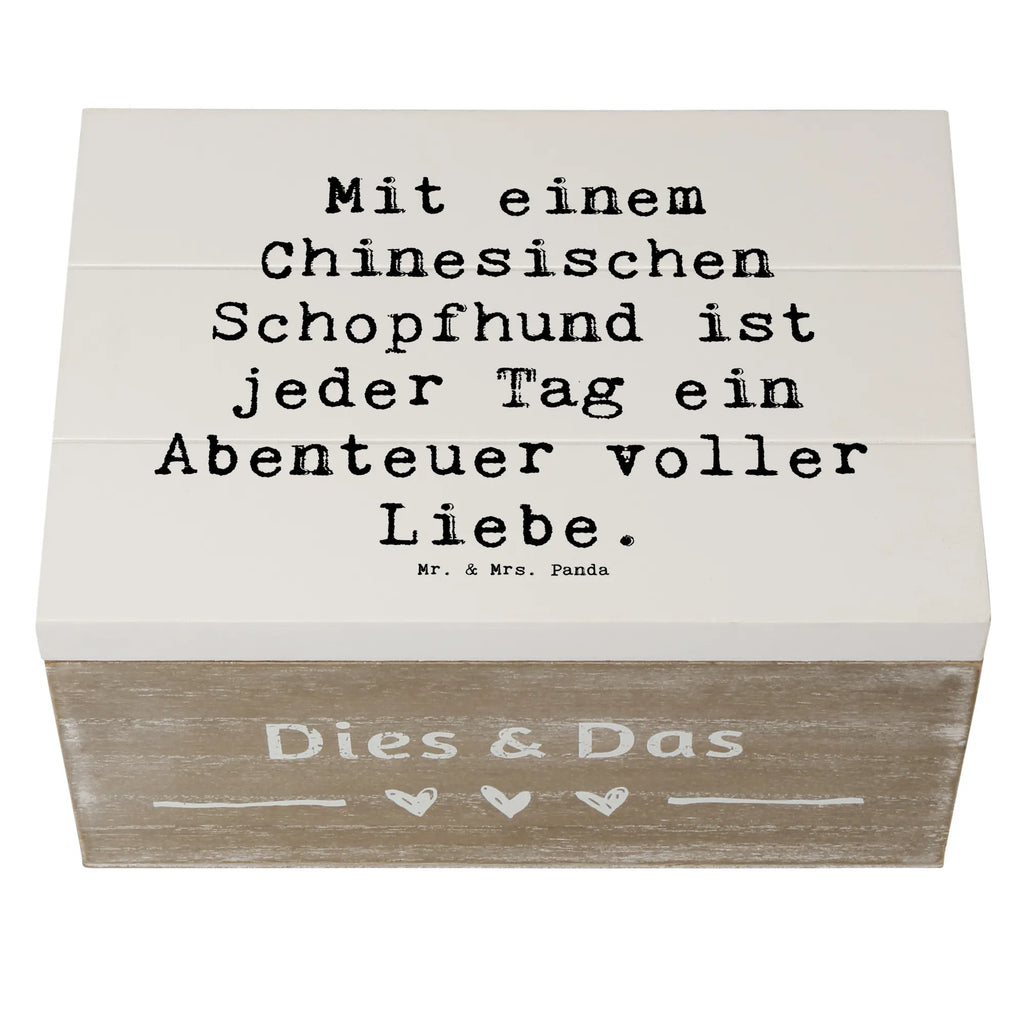 Holzkiste Spruch Chinesischer Schopfhund Abenteuer Holzkiste, Kiste, Schatzkiste, Truhe, Schatulle, XXL, Erinnerungsbox, Erinnerungskiste, Dekokiste, Aufbewahrungsbox, Geschenkbox, Geschenkdose, Hund, Hunderasse, Rassehund, Hundebesitzer, Geschenk, Tierfreund, Schenken, Welpe